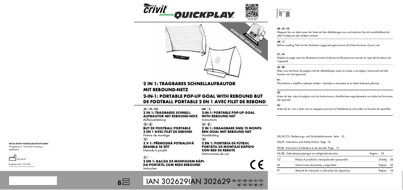Imagen de la primera página del manual del dispositivo IAN 302629