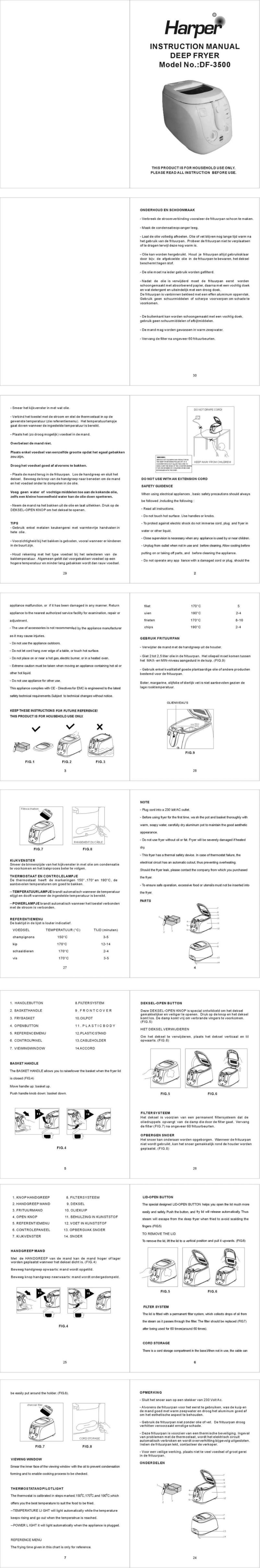 Imagen de la primera página del manual del dispositivo DF3500
