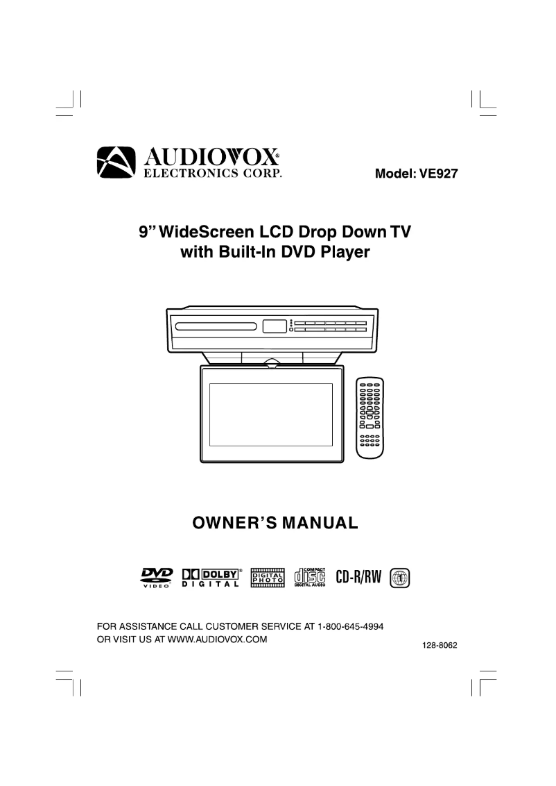 Imagen de la primera página del manual del dispositivo VE927