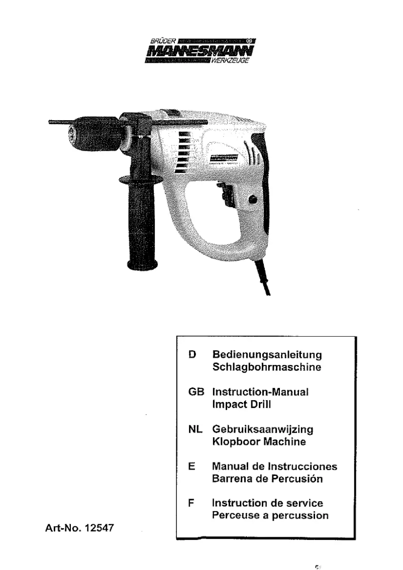 Imagen de la primera página del manual del dispositivo M12547