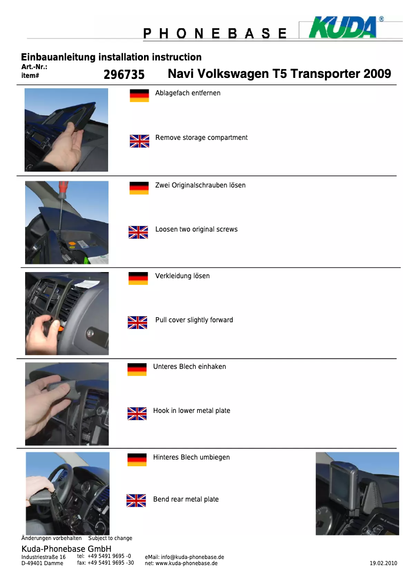 Imagen de la primera página del manual del dispositivo 296735