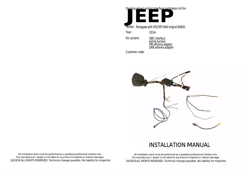 Página 1 del manual Manual de usuario Alpine KIT-8RNG