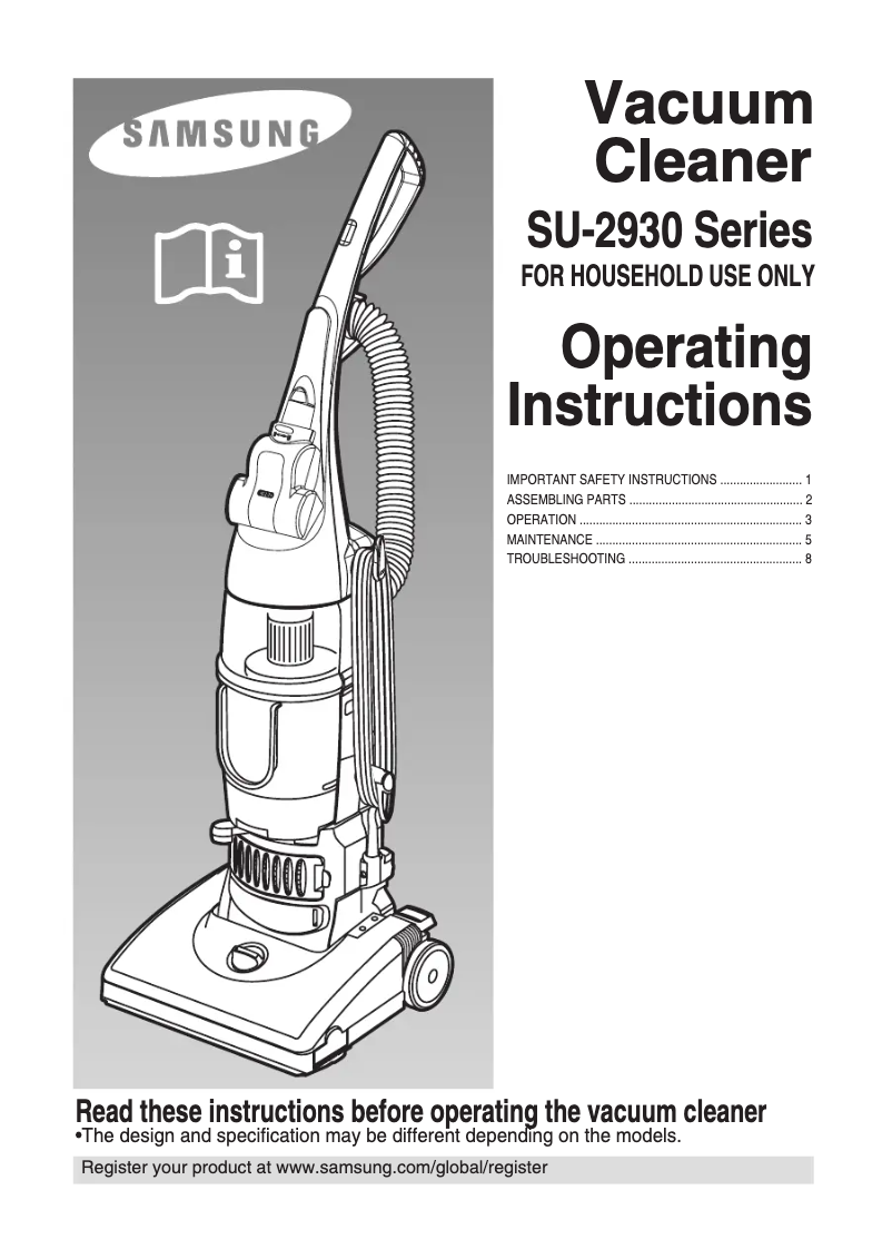 Página 1 del manual Manual de usuario Samsung SU2931