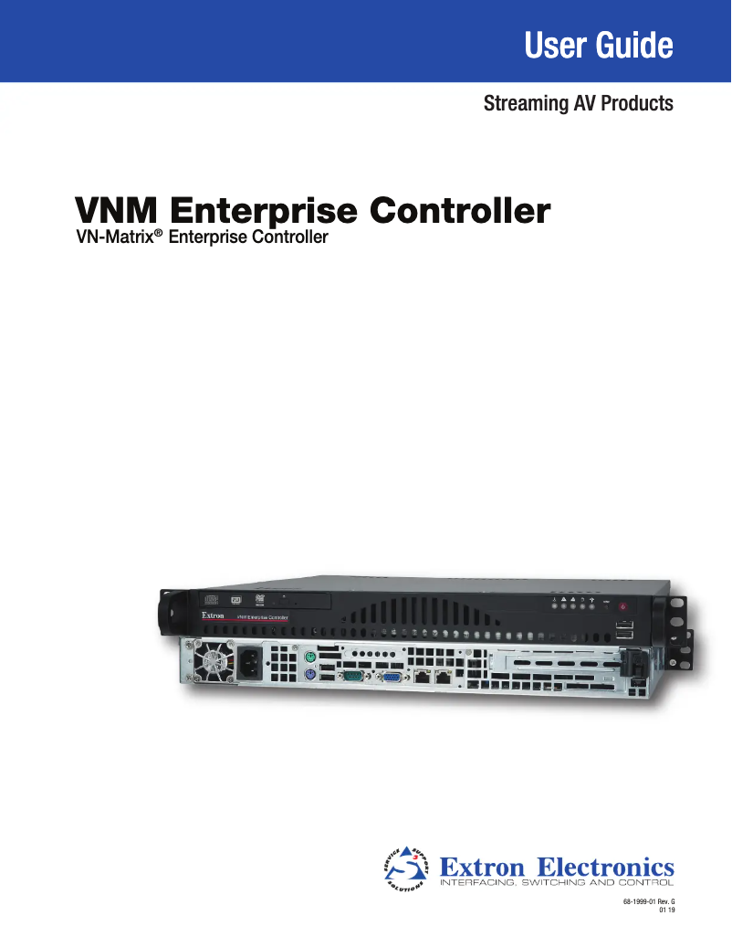 Página 1 del manual Manual de usuario Extron VNM Enterprise Controller