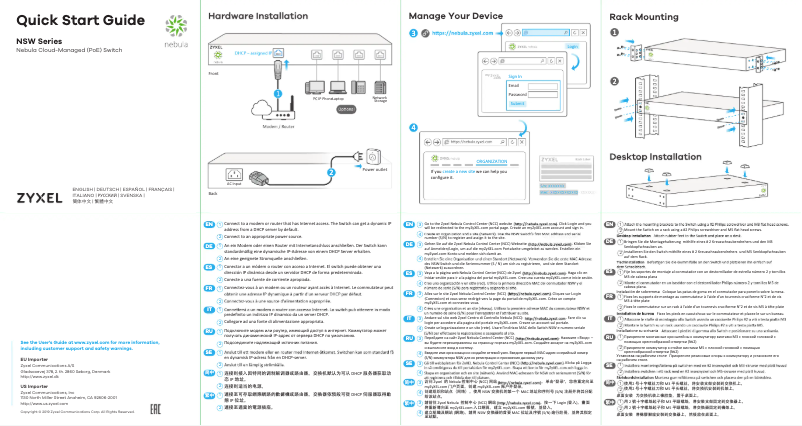 Imagen de la primera página del manual del dispositivo NSW100-10P