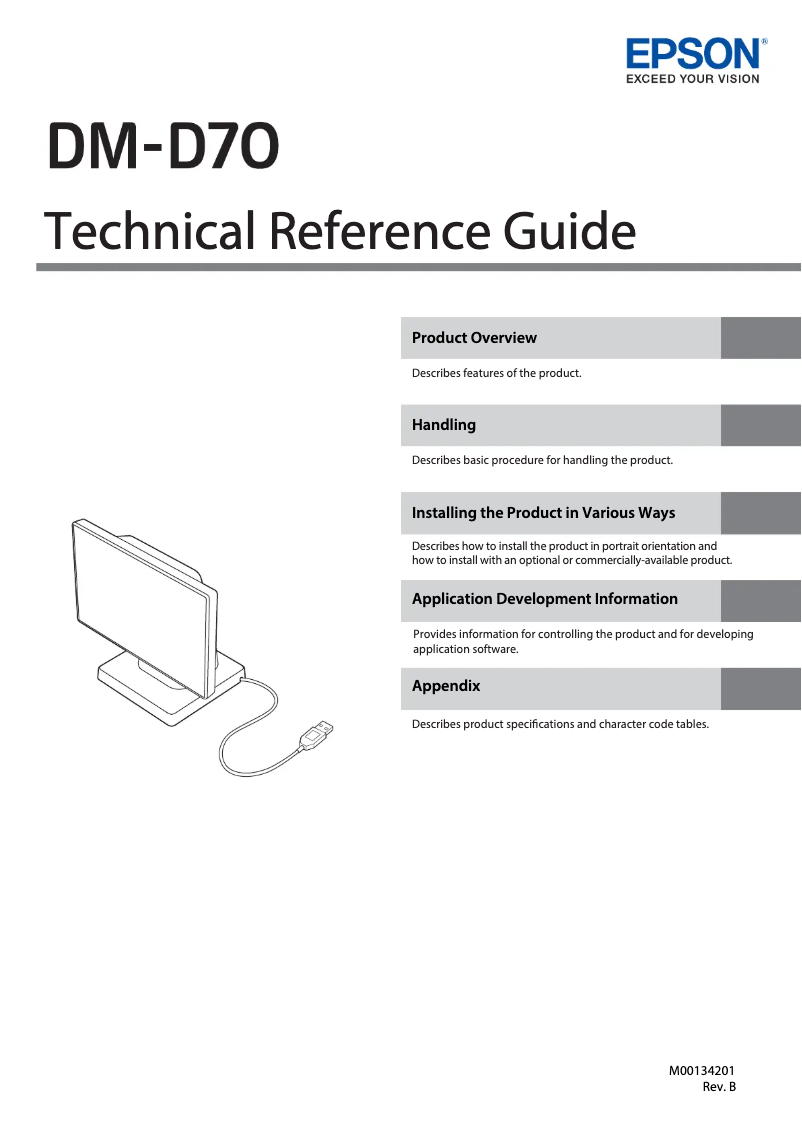 Página 1 del manual Manual de usuario Epson DM-D70