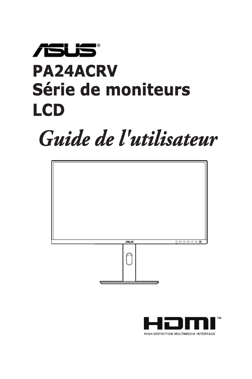 Imagen de la primera página del manual del dispositivo ProArt PA24ACRV