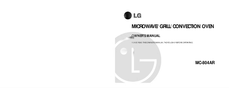 Página nº 1 - Manual de usuario LG MC-804AR