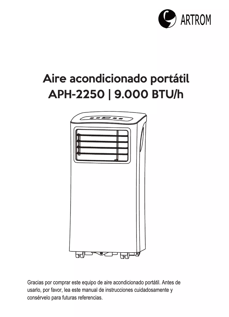 Imagen de la primera página del manual del dispositivo APH-2250