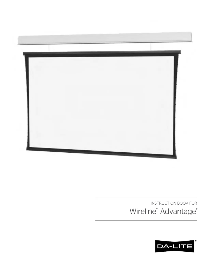 Página 1 del manual Manual de usuario Da-Lite Wireline Advantage 29741EG