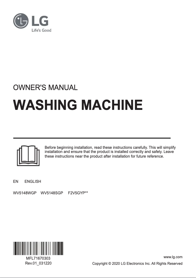 Imagen de la primera página del manual del dispositivo F2V5GYP2T