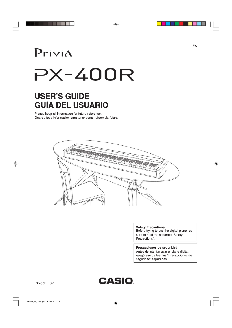 Página nº 1 - Manual de usuario Casio Privia PX-400R