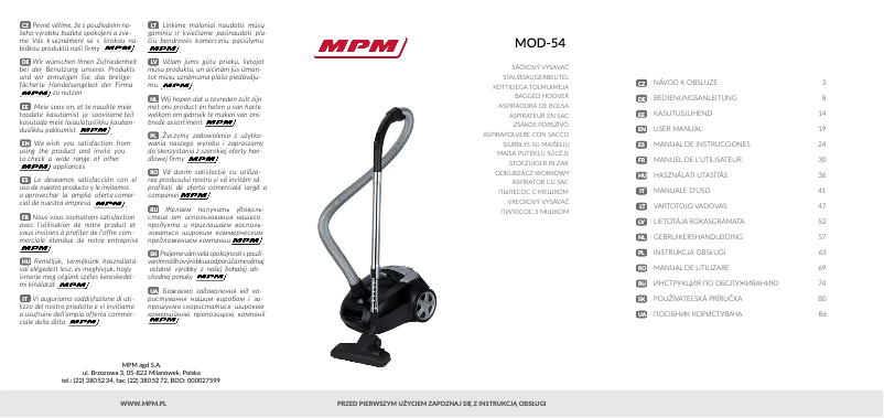 Página 1 del manual Manual de usuario MPM MOD-54