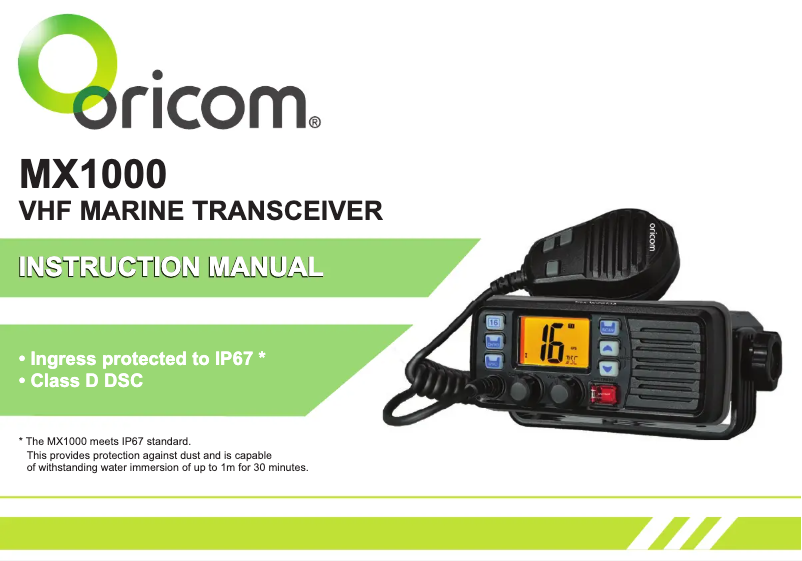 Página 1 del manual Manual de usuario Oricom MX1000
