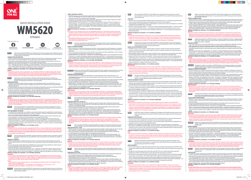 Página 1 del manual Manual de usuario One for all WM 5620