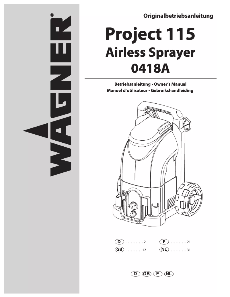 Imagen de la primera página del manual del dispositivo Project 115