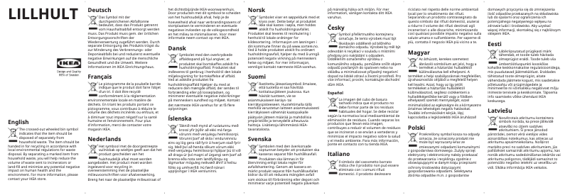 Imagen de la primera página del manual del dispositivo LILLHULT 505.284.95