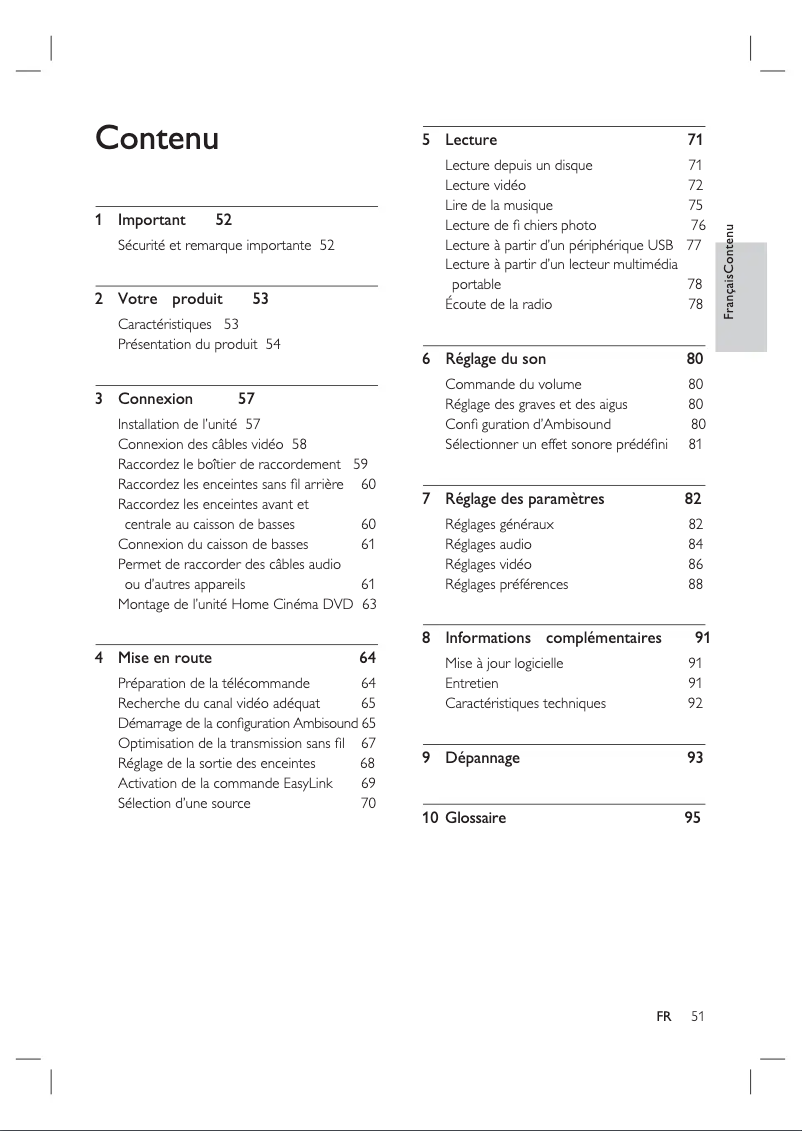 Imagen de la primera página del manual del dispositivo Cineos HTS9810