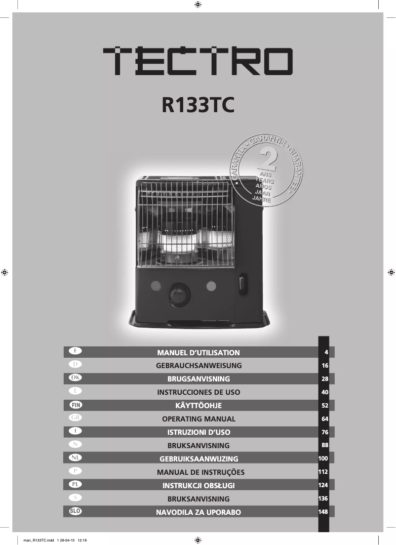 Página nº 1 - Manual de usuario Qlima R133TC