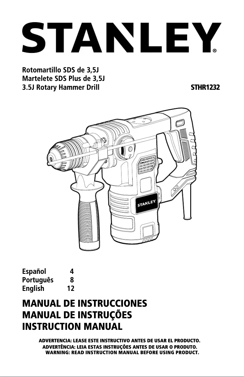 Imagen de la primera página del manual del dispositivo STHR1232