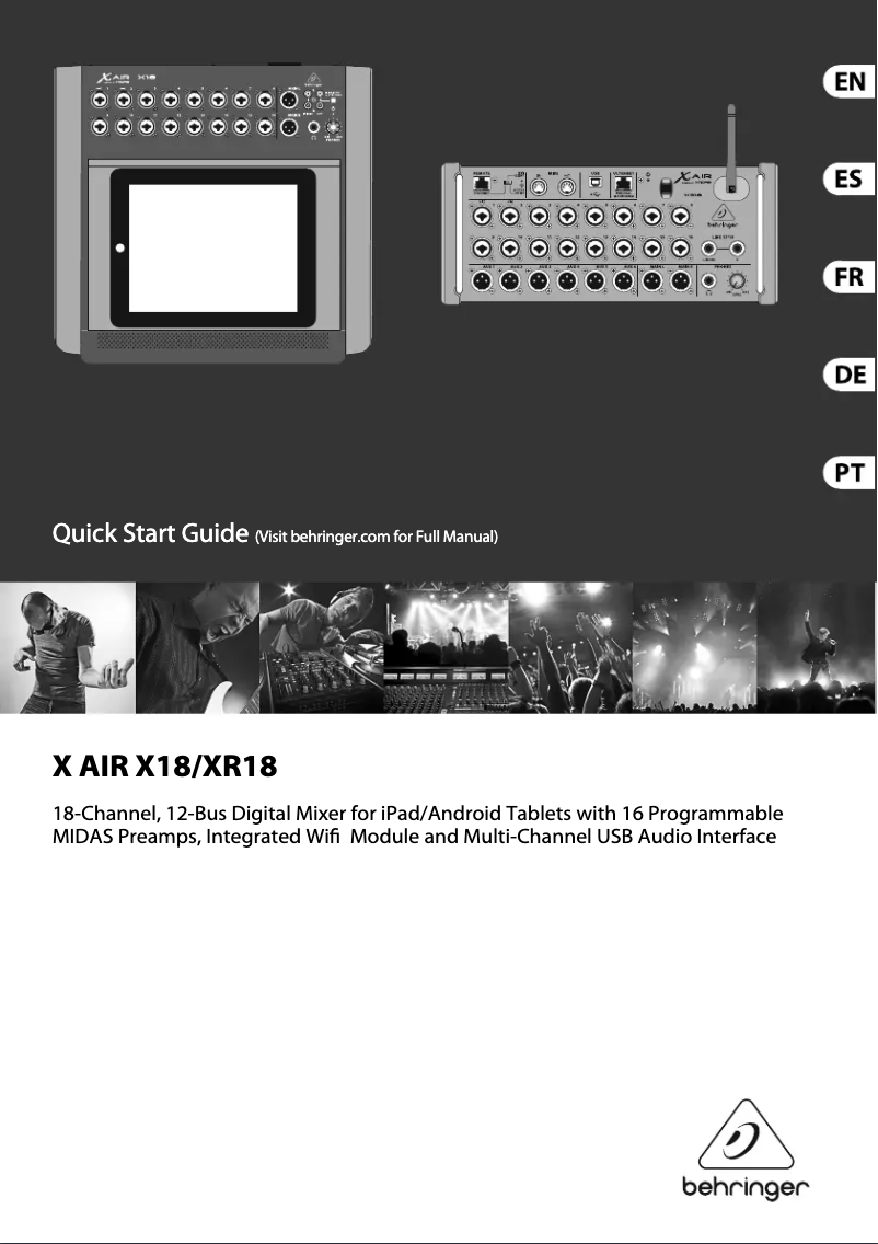 Imagen de la primera página del manual del dispositivo XAir X18
