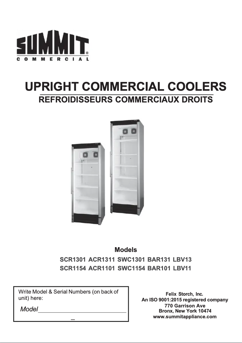 Página nº 1 - Manual de usuario Summit SCR1301