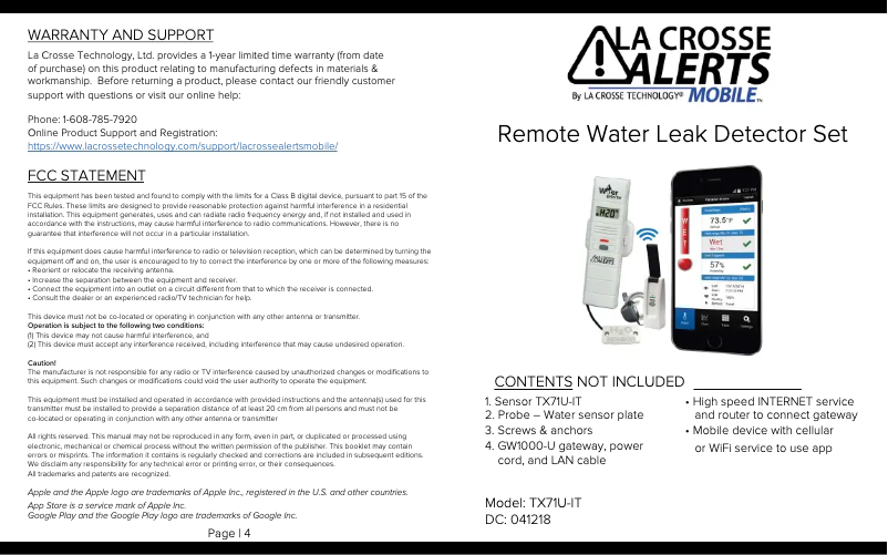 Página nº 1 - Manual de usuario La Crosse Technology 926-25105