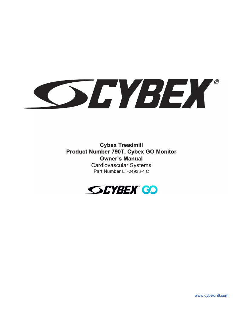 Página 1 del manual Manual de usuario Cybex 790T CO