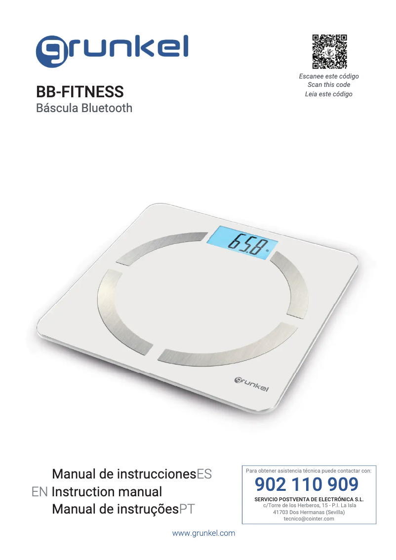 Imagen de la primera página del manual del dispositivo BB-FITNESS
