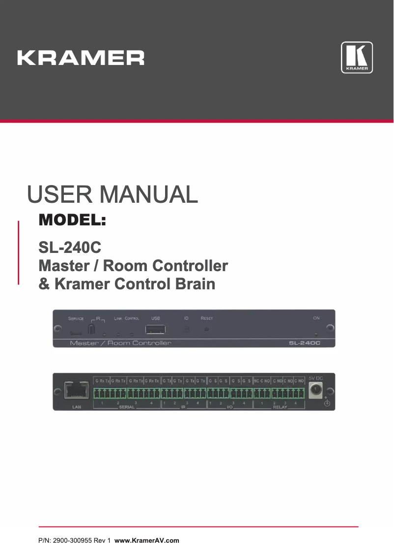 Imagen de la primera página del manual del dispositivo SL-240C