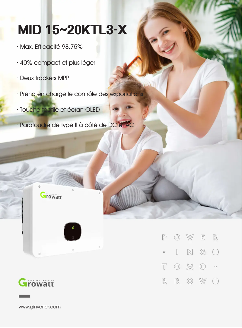 Página 1 del manual Guía de instalación Growatt MID 20KTL3-X