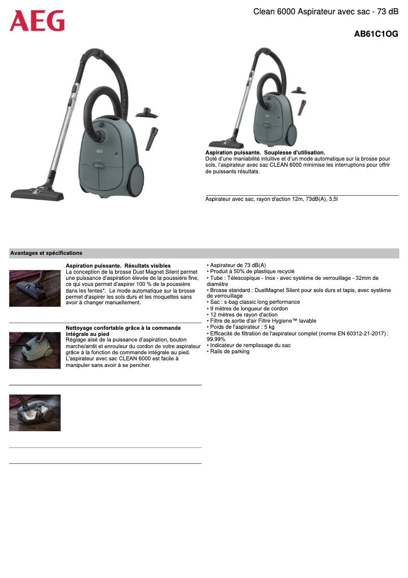 Imagen de la primera página del manual del dispositivo AB61C1OG