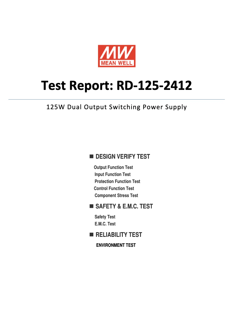 Imagen de la primera página del manual del dispositivo RD-125-2412