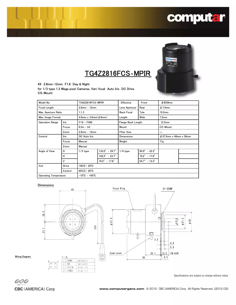 Imagen de la primera página del manual del dispositivo TG4Z2816FCS-MPIR