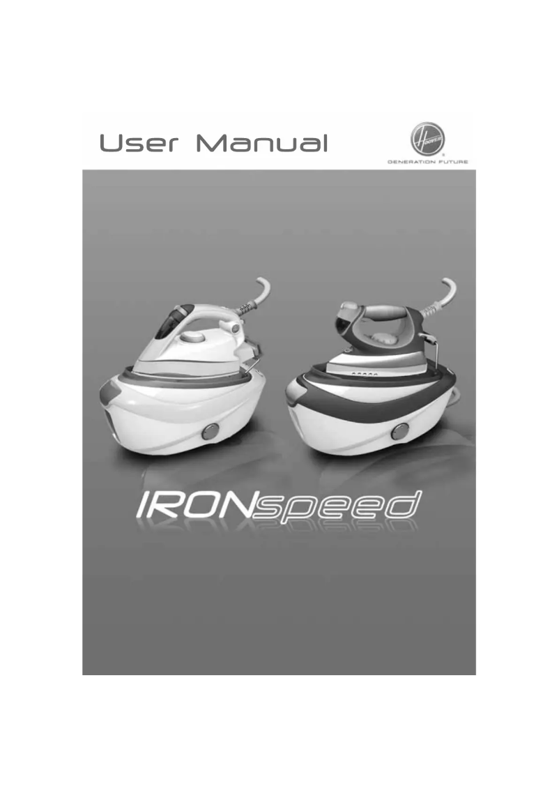Página 1 del manual Manual de usuario Hoover IronSpeed SRD4108021