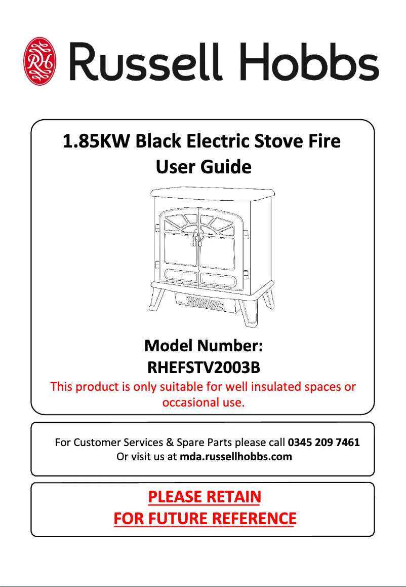 Página 1 del manual Manual de usuario Russell Hobbs RHEFSTV2003B