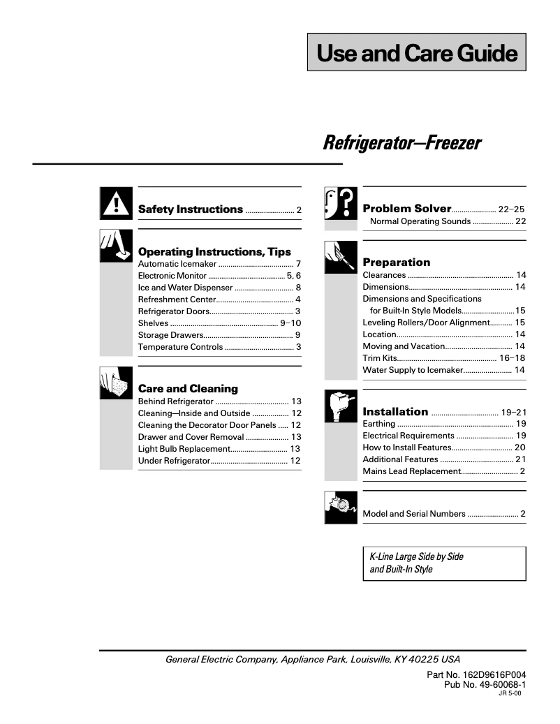Imagen de la primera página del manual del dispositivo Profile TFK28PFDAA