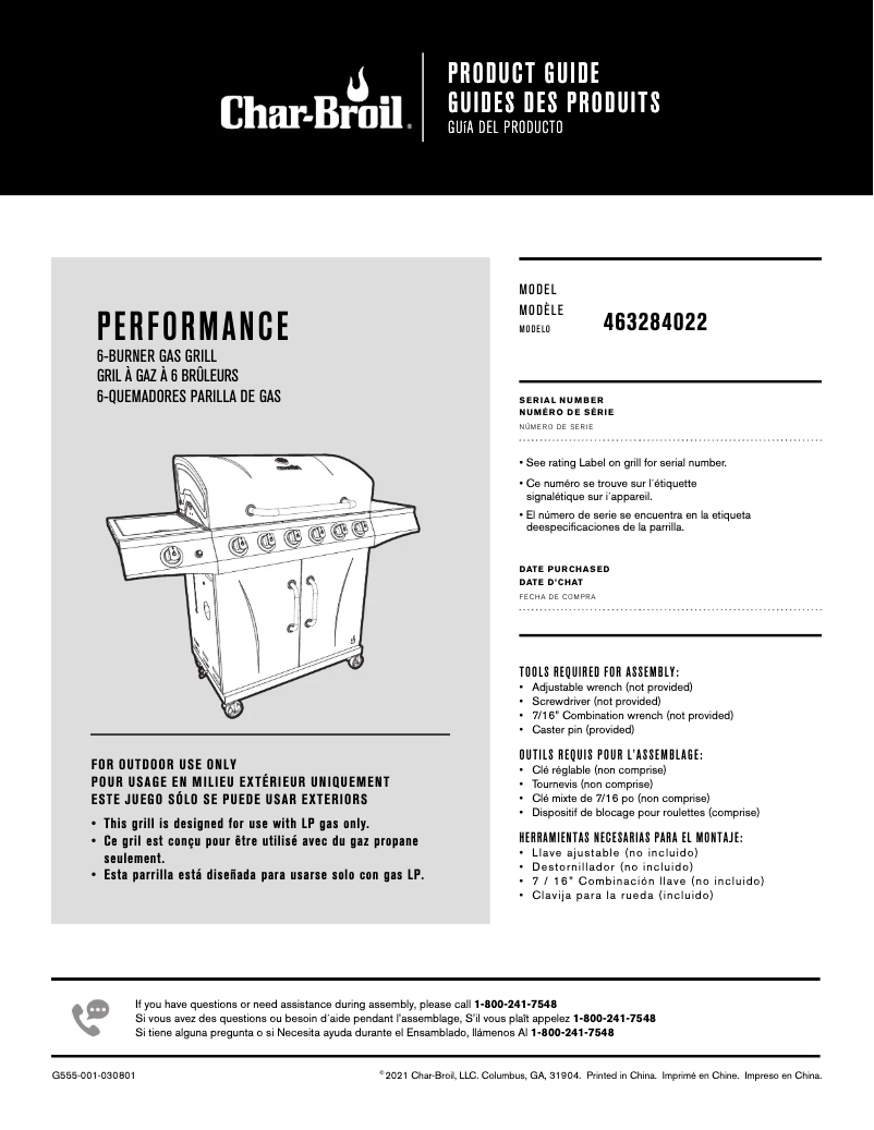 Imagen de la primera página del manual del dispositivo Performance 463284022