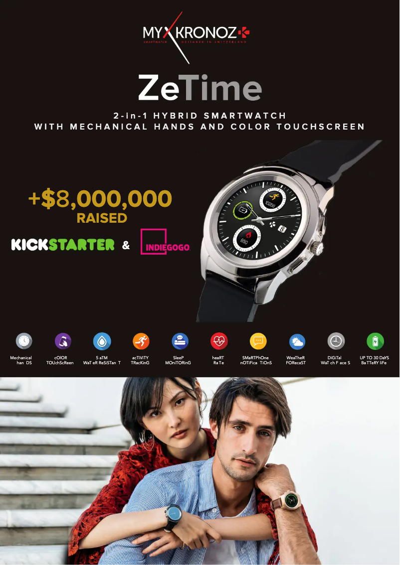 Página 1 del manual Ficha técnica MyKronoz ZeTime