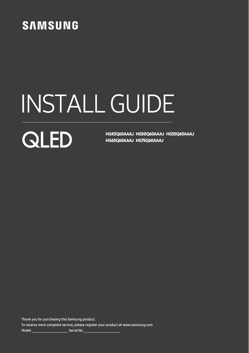 Imagen de la primera página del manual del dispositivo HG75Q60AAAJ