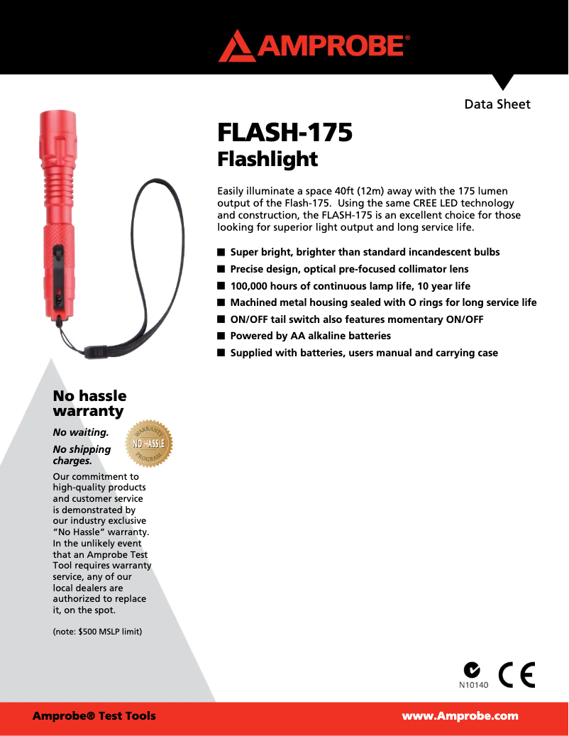 Imagen de la primera página del manual del dispositivo FLASH-175