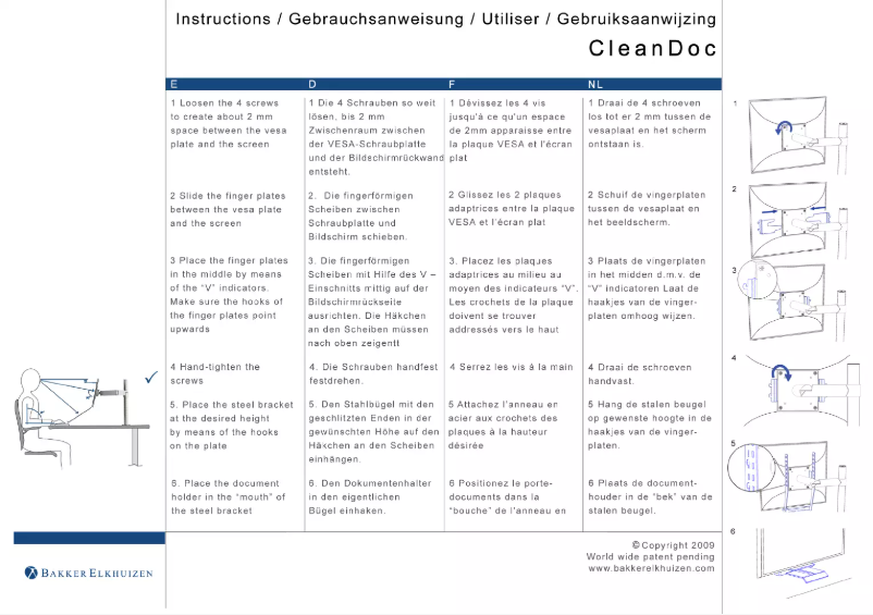 Imagen de la primera página del manual del dispositivo CleanDoc 440