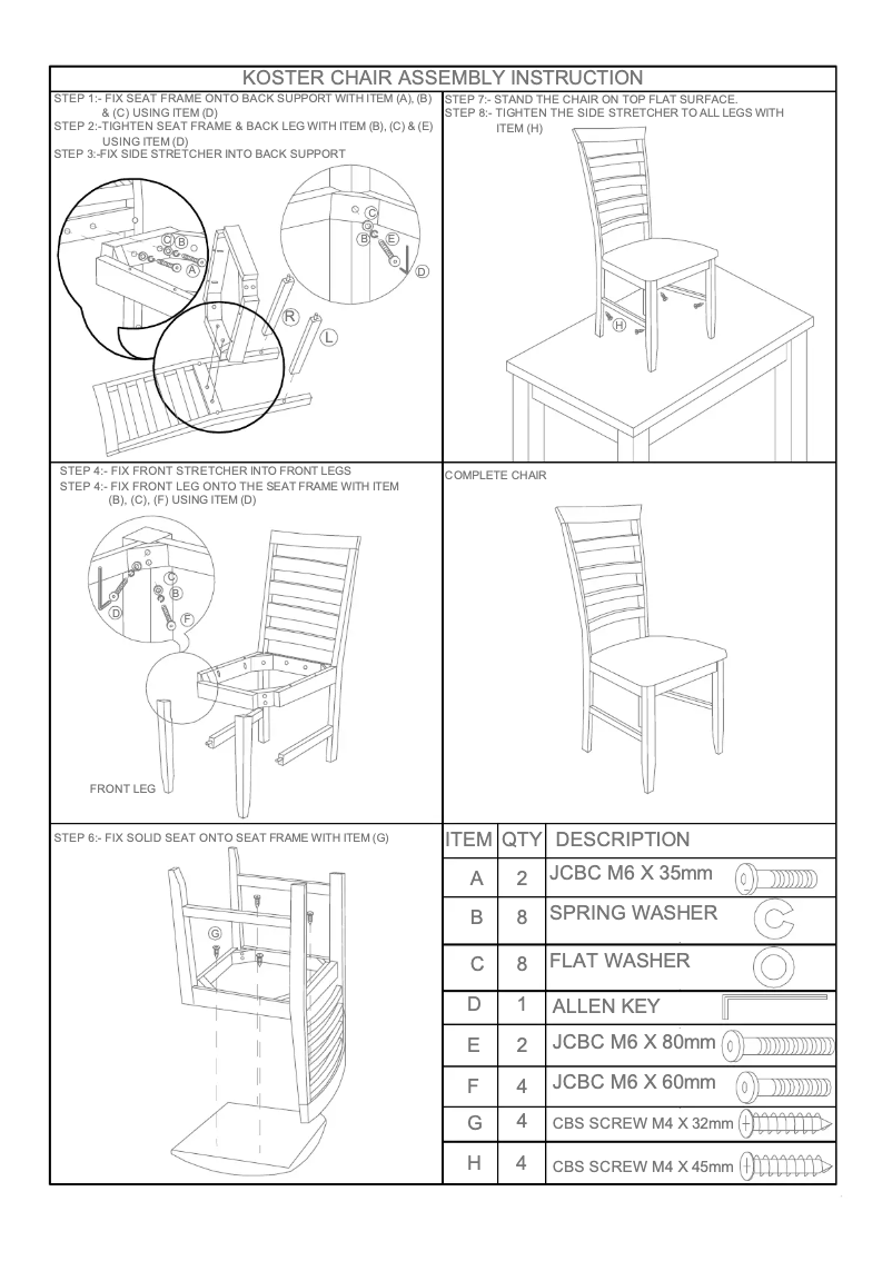 Imagen de la primera página del manual del dispositivo Koster