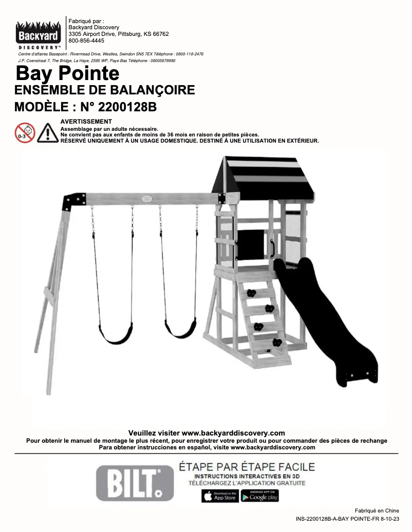 Imagen de la primera página del manual del dispositivo Bay Pointe