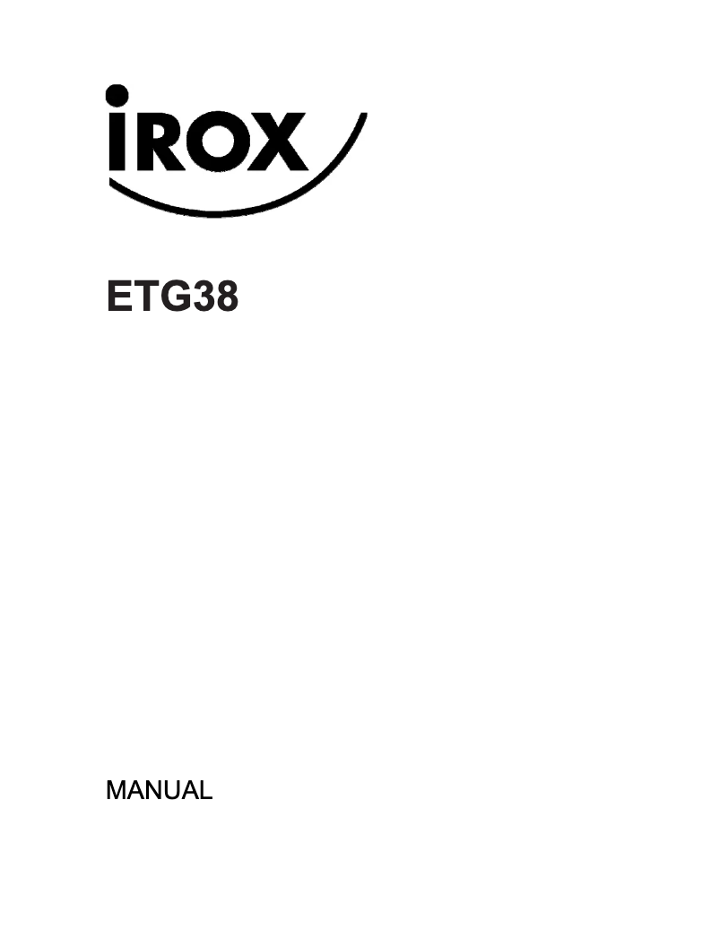 Imagen de la primera página del manual del dispositivo ETG38