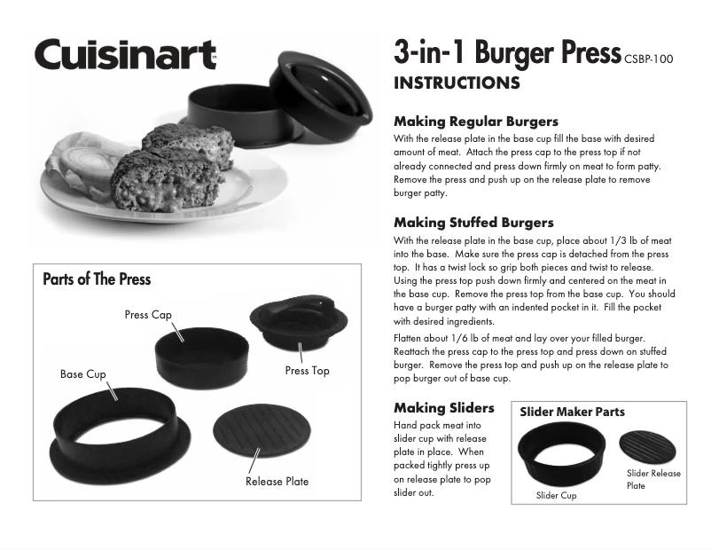Imagen de la primera página del manual del dispositivo CSBP-100