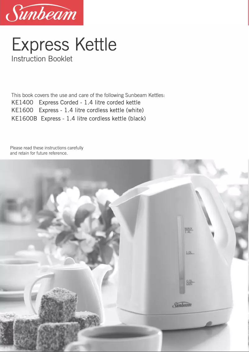 Imagen de la primera página del manual del dispositivo KE1600