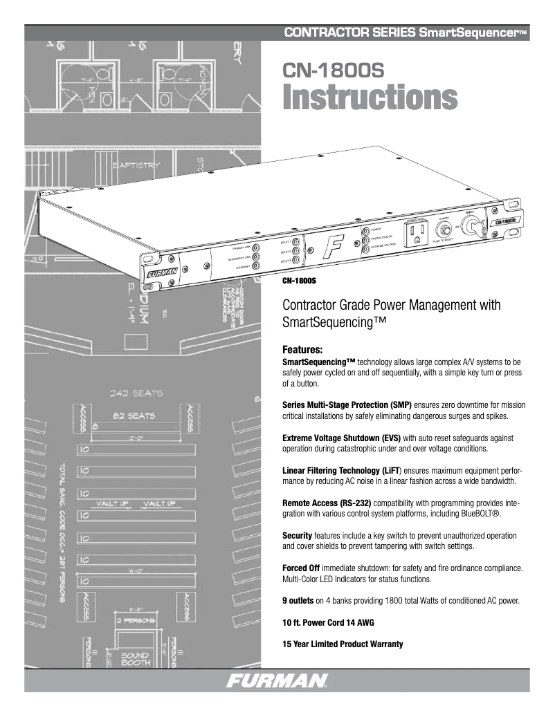 Imagen de la primera página del manual del dispositivo SmartSequencer CN-1800S