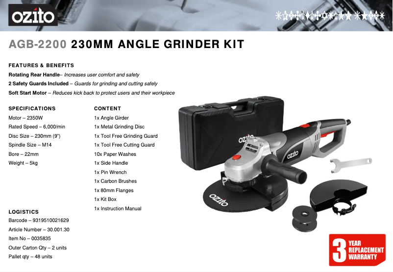 Imagen de la primera página del manual del dispositivo AGB-2200