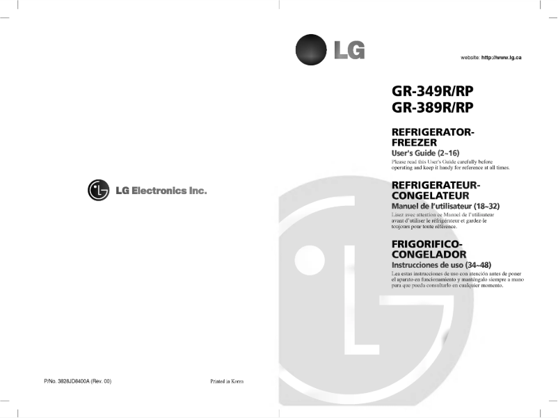 Página nº 1 - Manual de usuario LG GC-349SQF